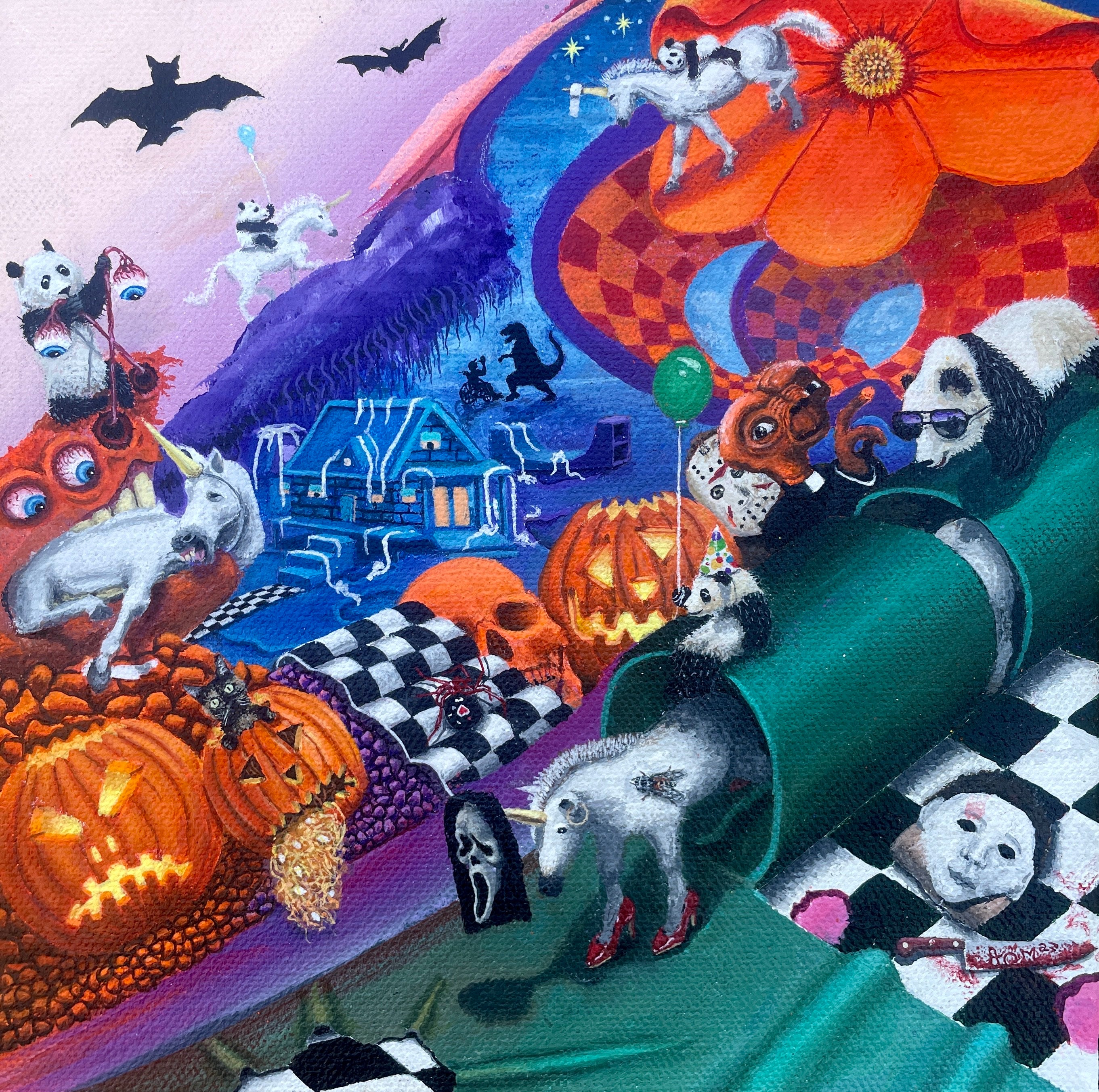 Halloween Mischief - [16"×16" Giclee Print]